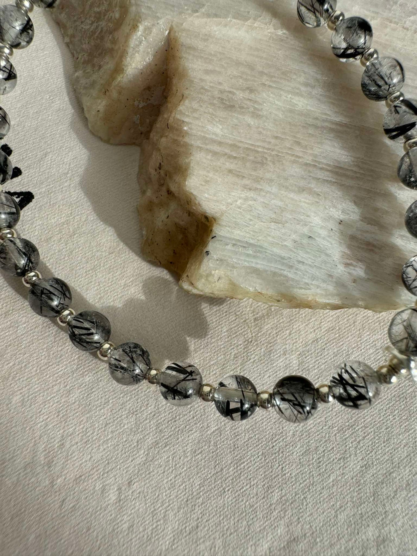 Black Rutilated Quartz Bracelet