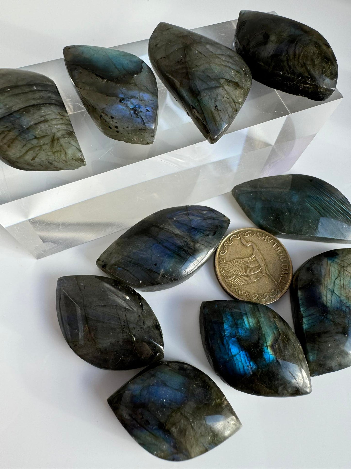 High Grade Blue Labradorite leaf