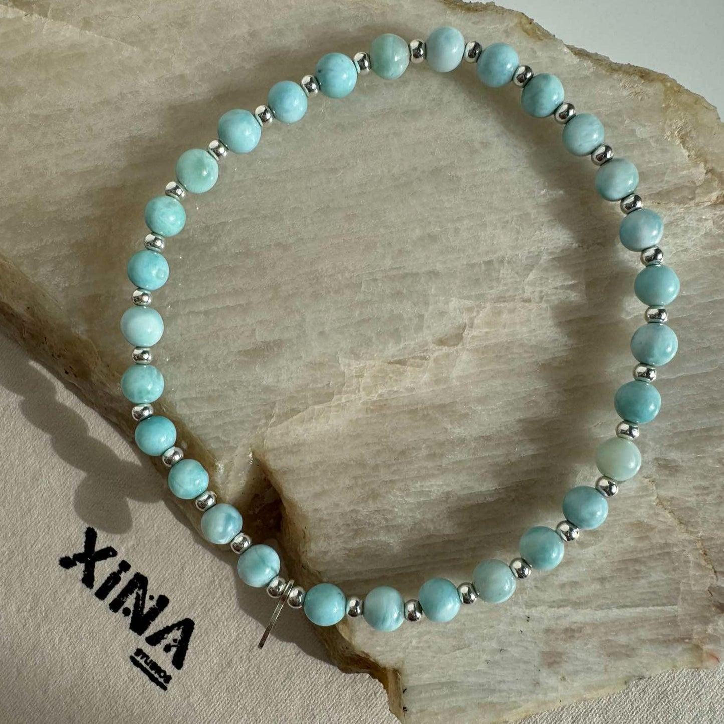 Larimar 4mm Bracele