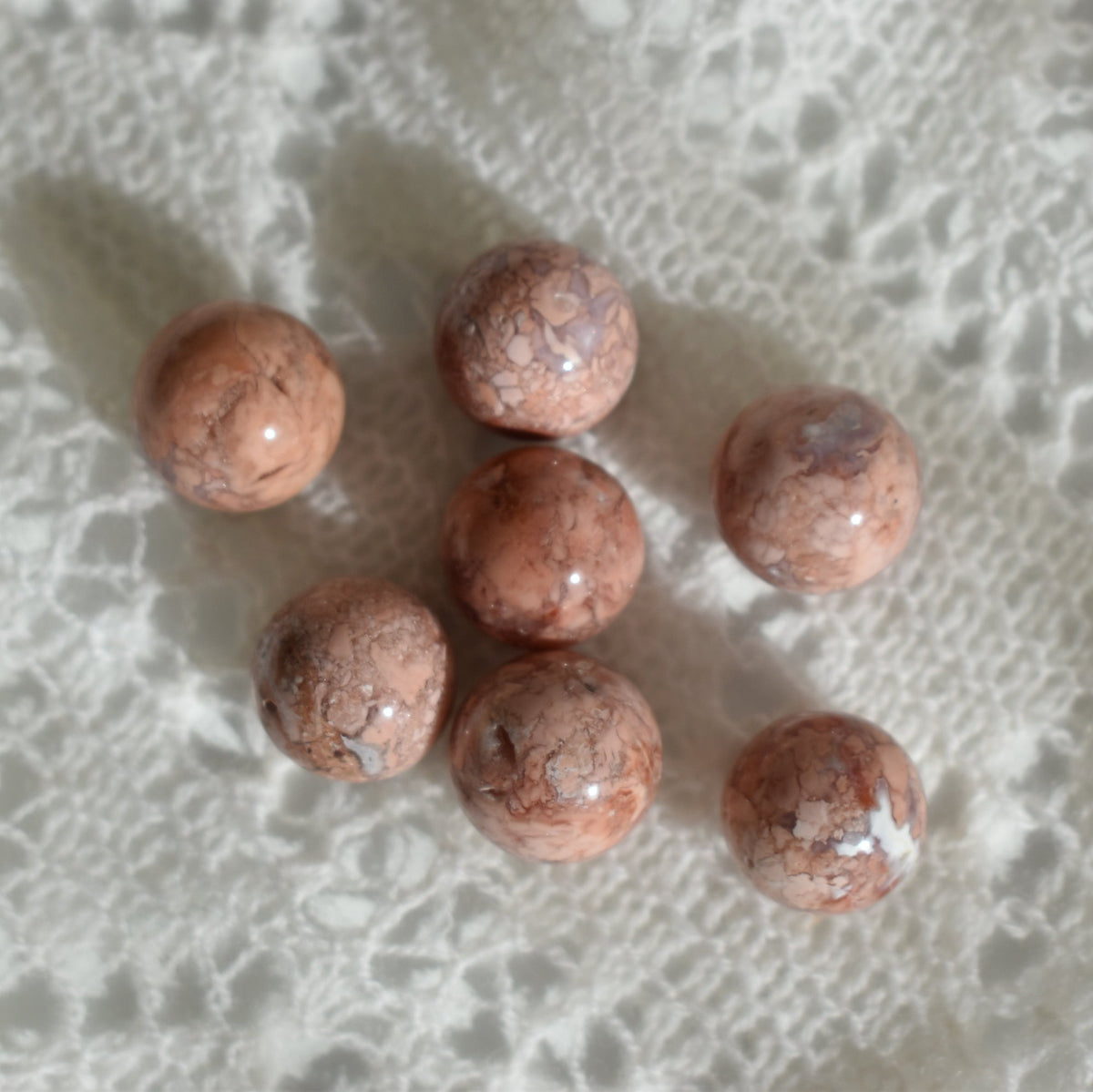 Mini Cotton Candy Pink Agate Sphere 2cm