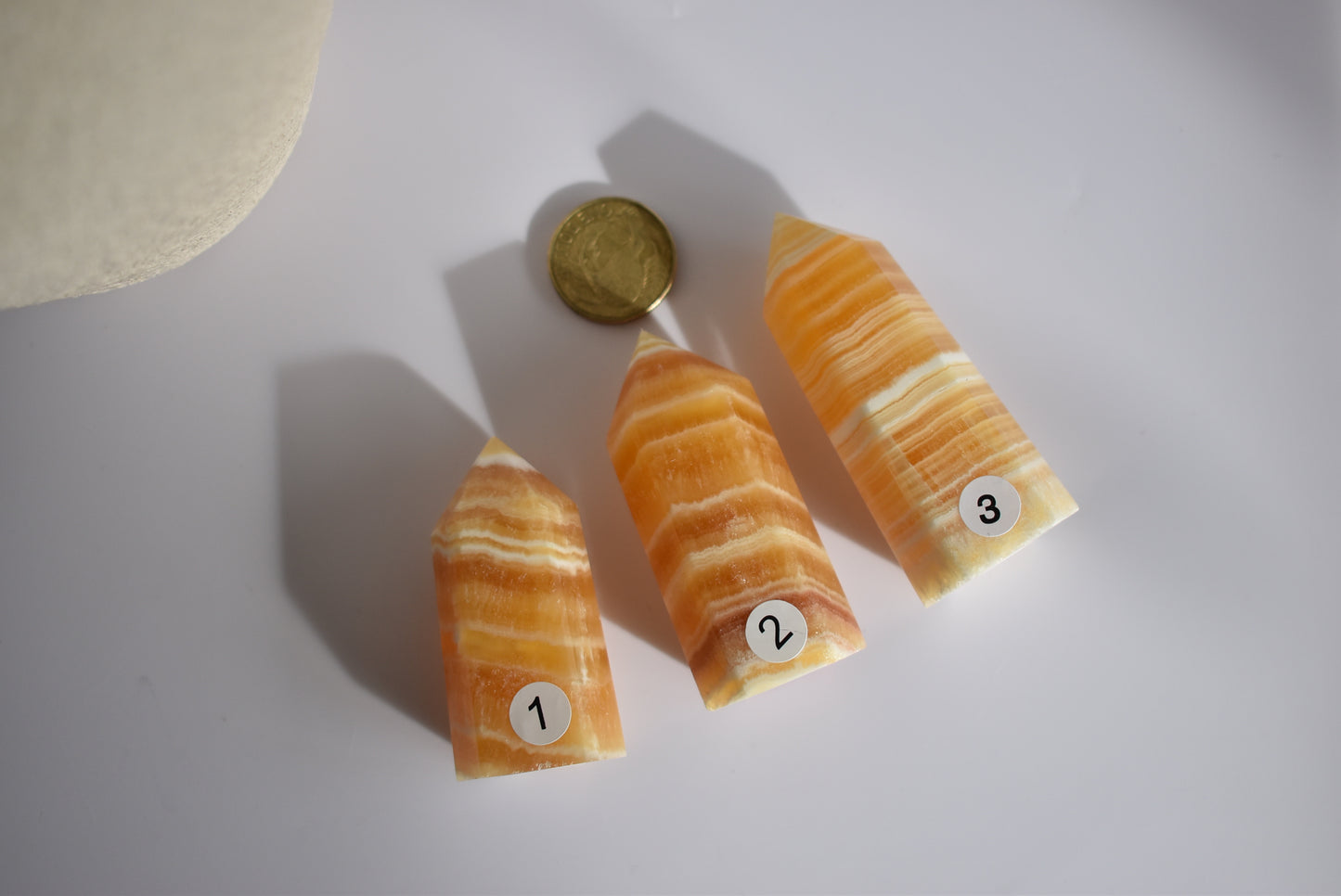 Orange Banded Calcite Point