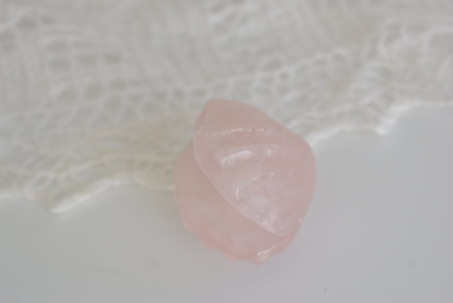 Rose Quartz Shell Carving