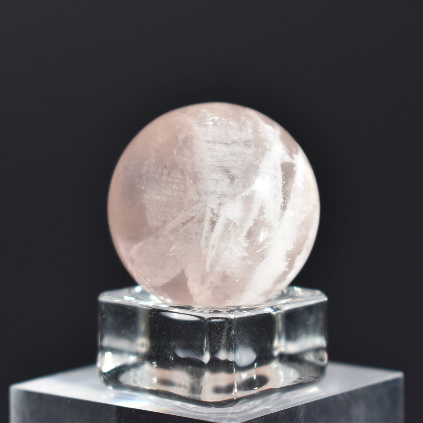 (Rare) Snow Rose Garden Quartz with Asterism (Video)