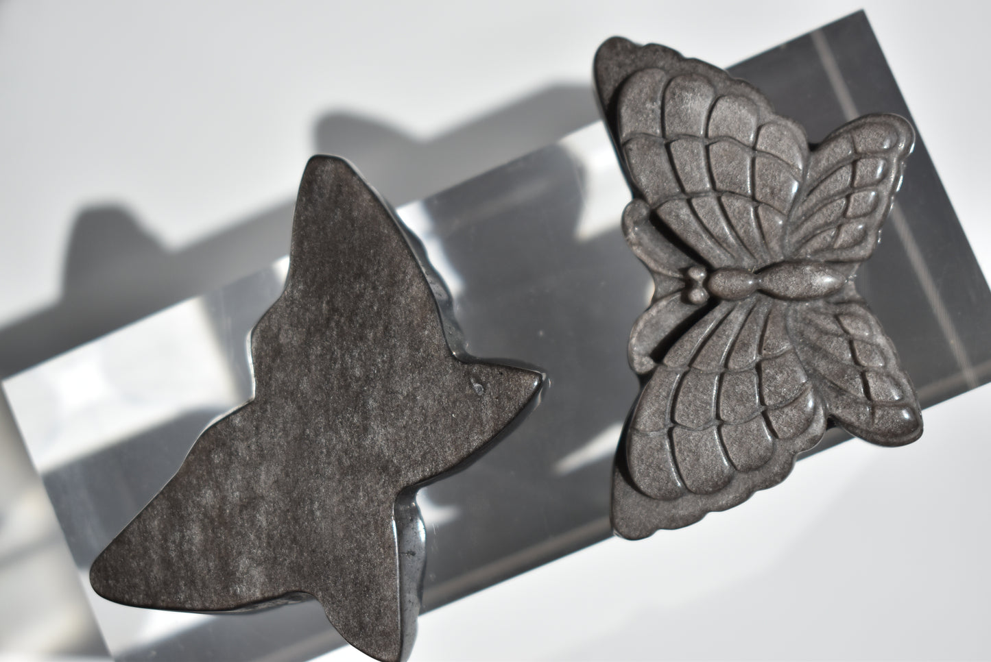 Silver Sheen Obsidian Butterfly