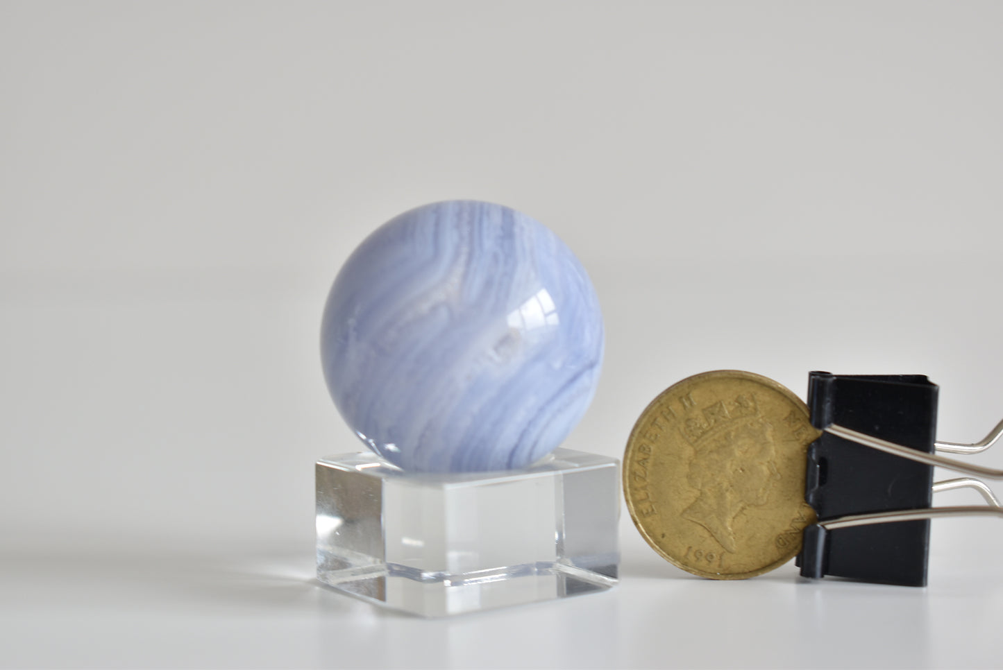Druzy Blue Lace Agate Sphere 35mm