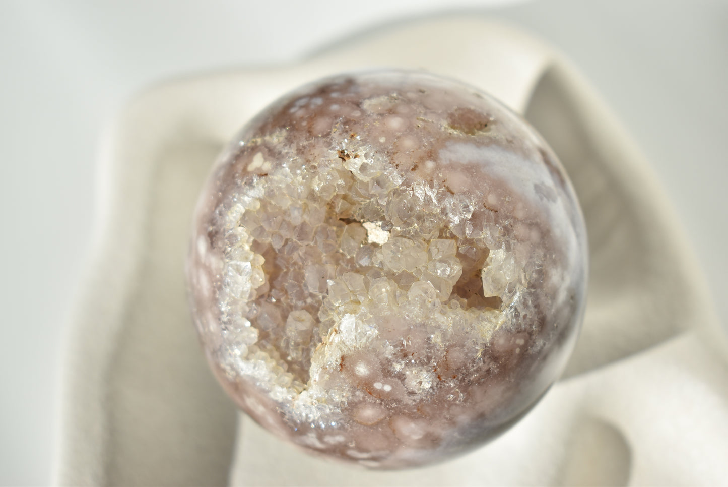 Large Cherry Blossom Sphere with Druzy