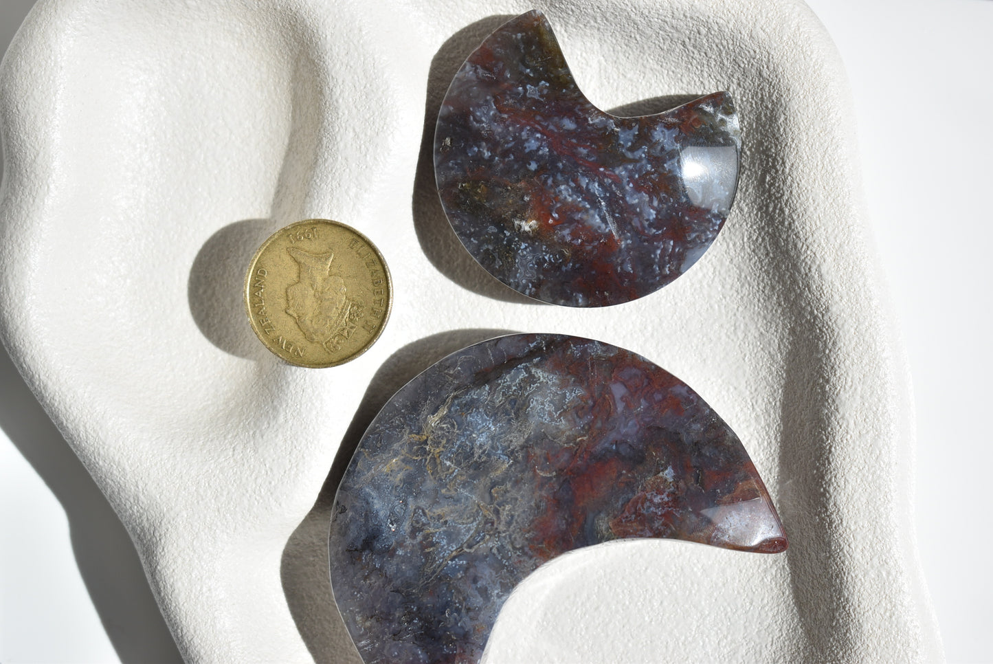 Red Moss Agate Moon