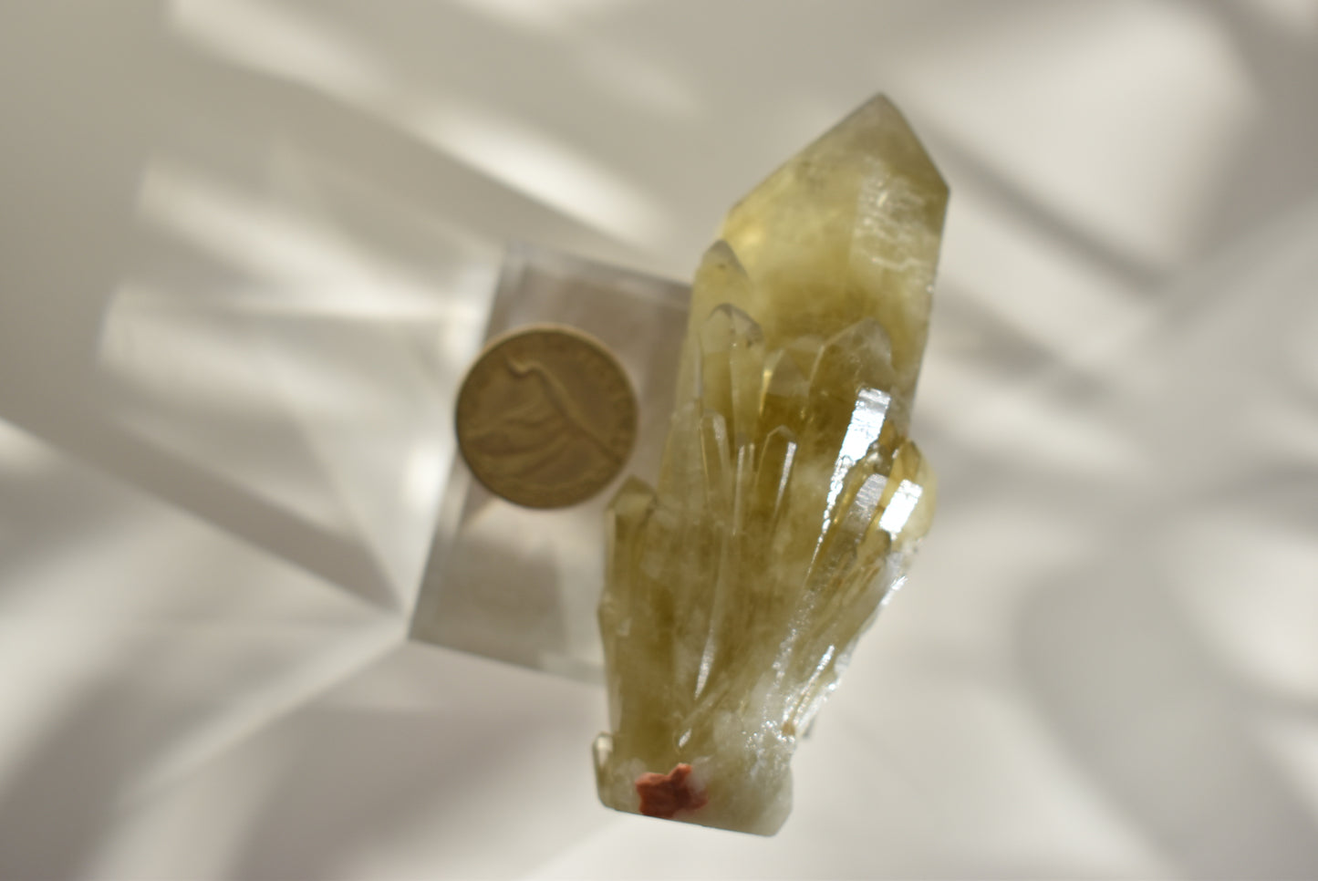 Natural candle Citrine Raw Point