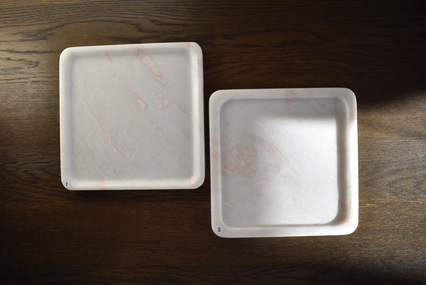 Pink Marble Tray - Square