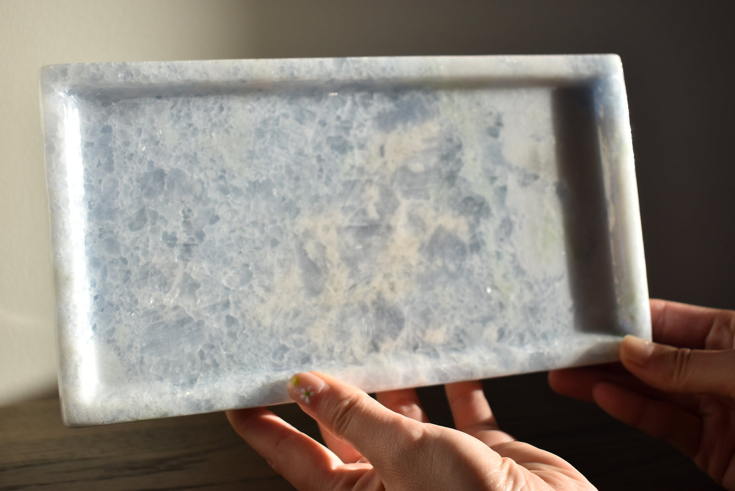Blue Calcite Marble Tray