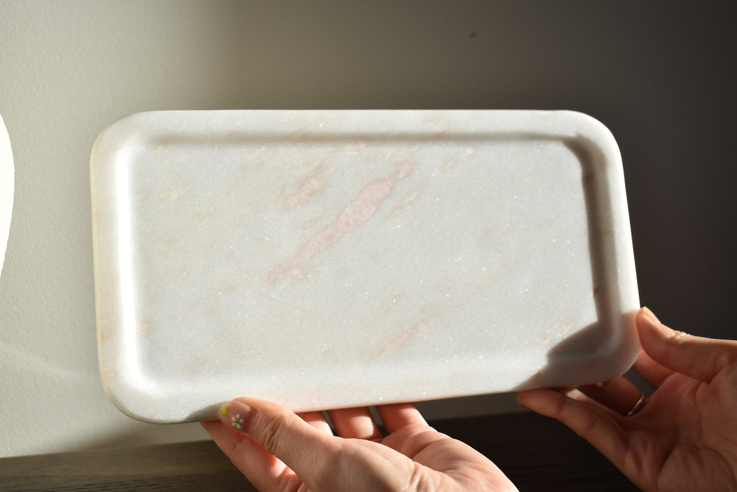 Pink Marble Tray - Rectangle