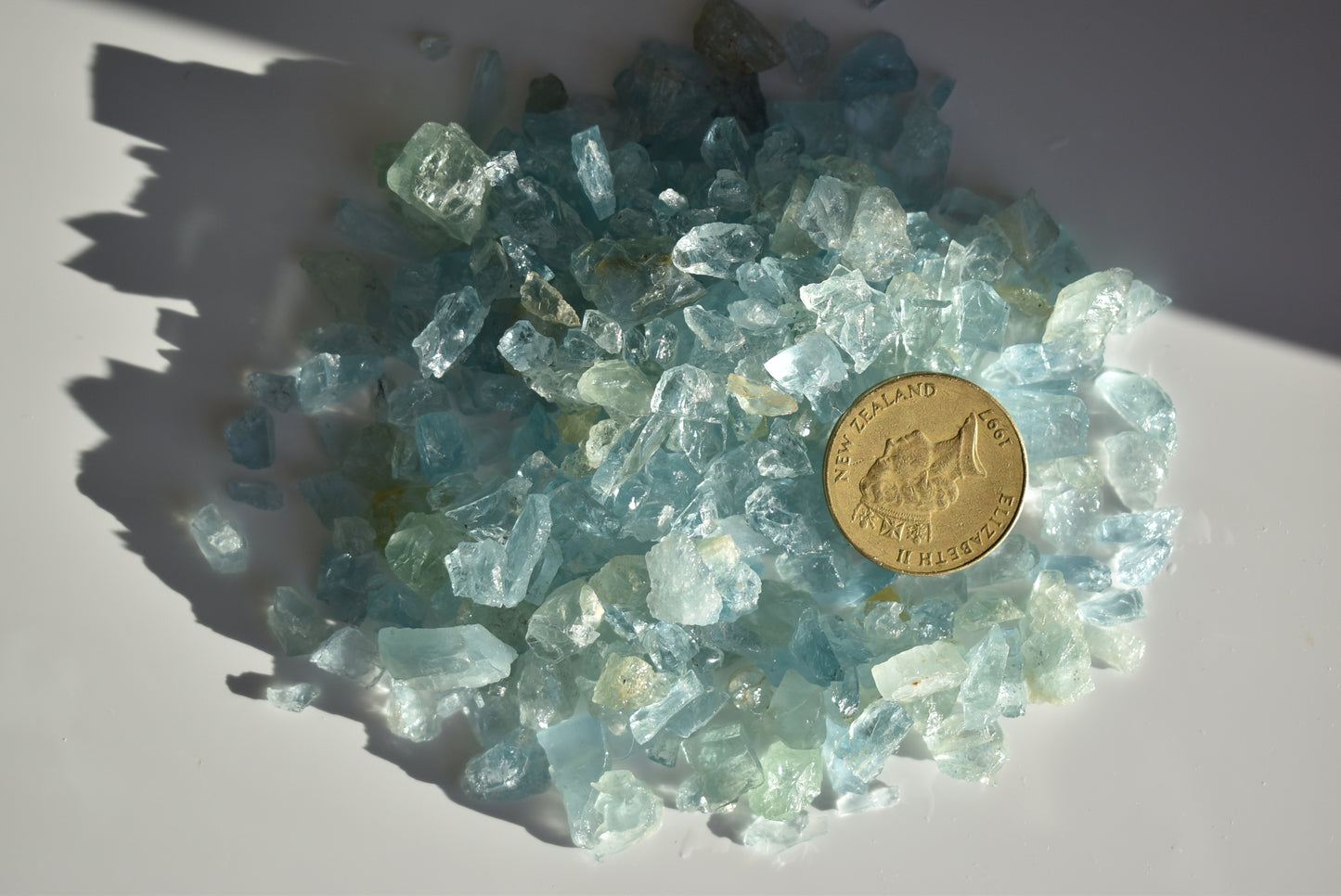 Aquamarine raw chips 10g/bag