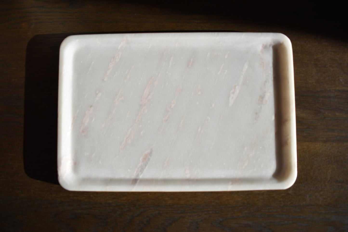 Pink Marble Tray - Large Rectangle