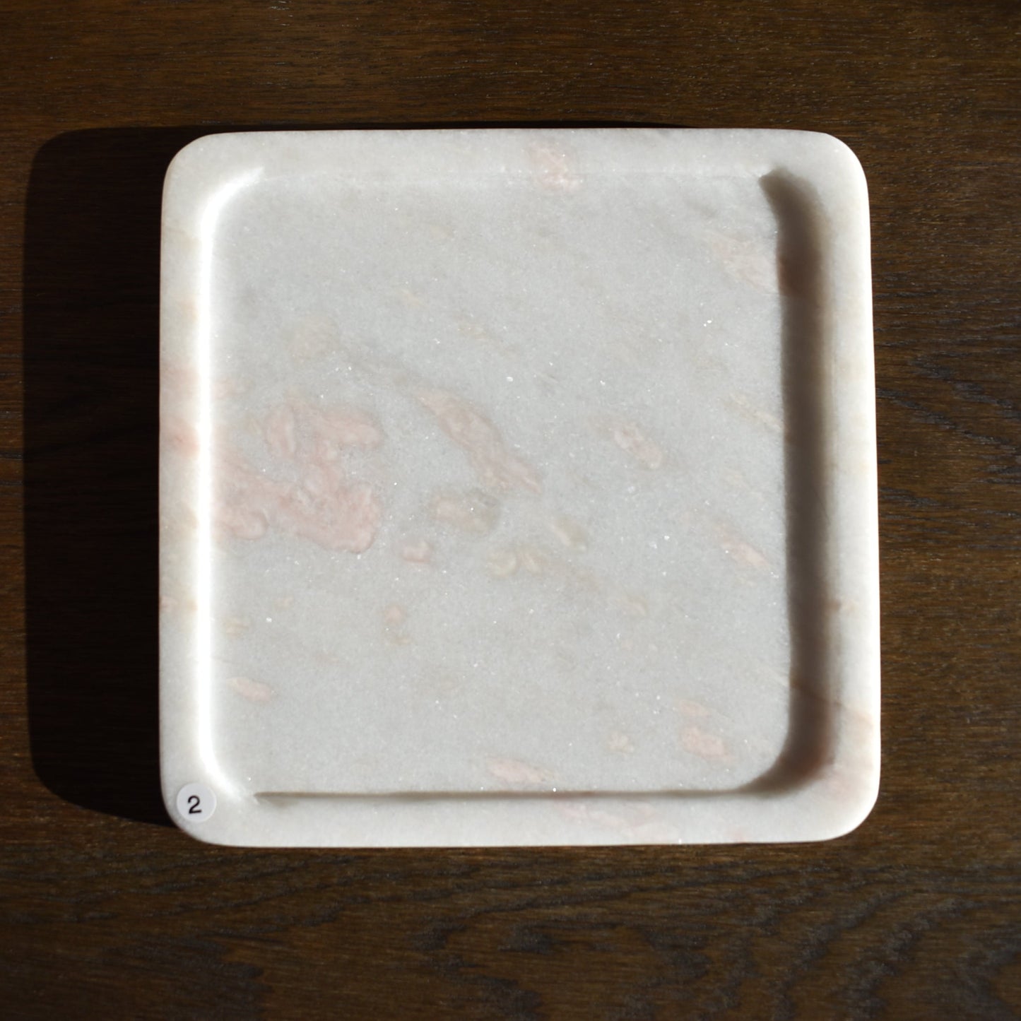 Pink Marble Tray - Square