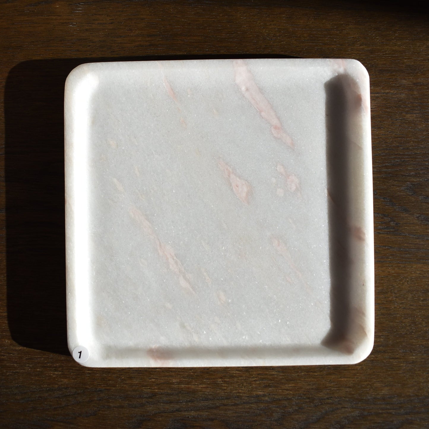 Pink Marble Tray - Square