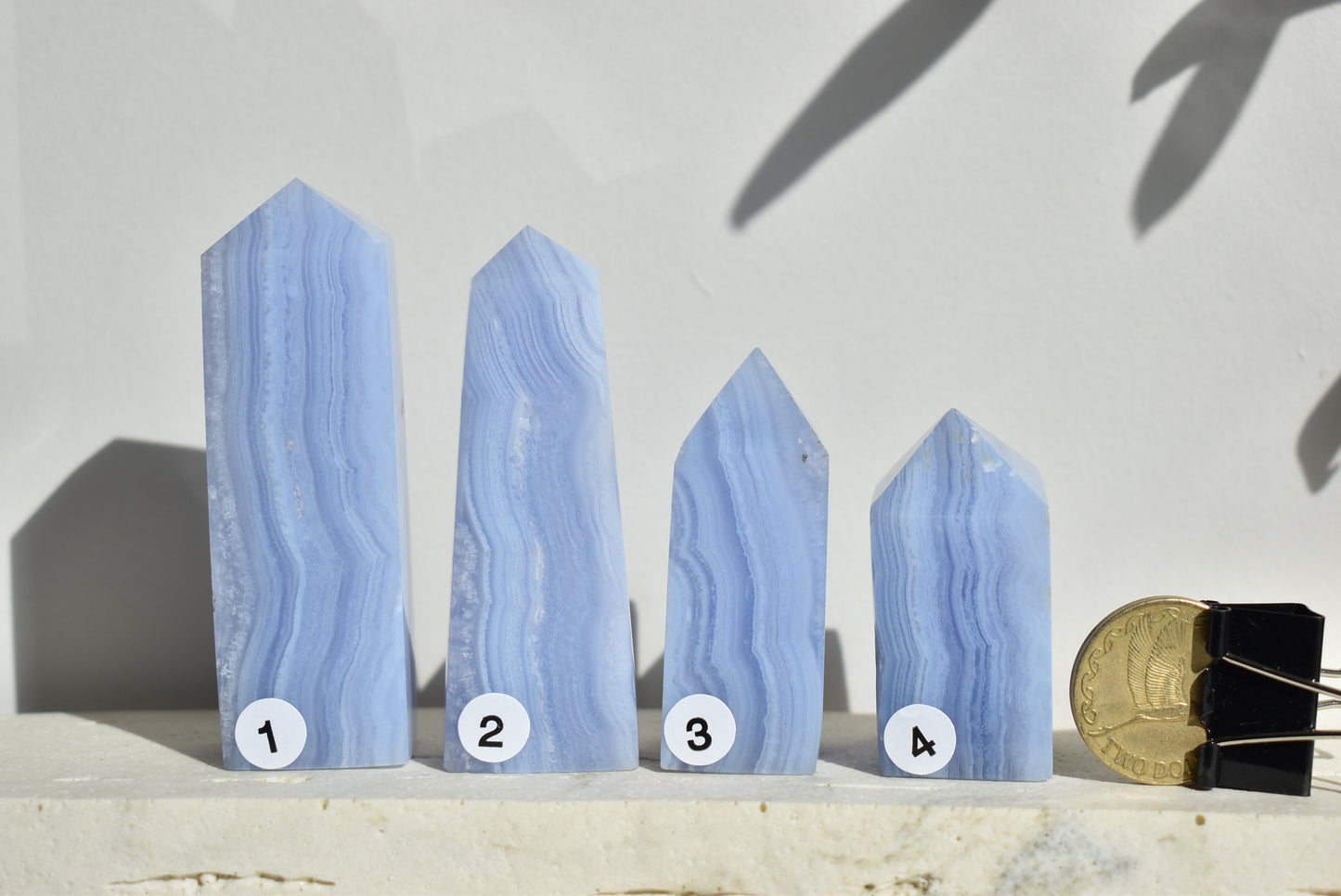 Blue Lace Agate Point #1