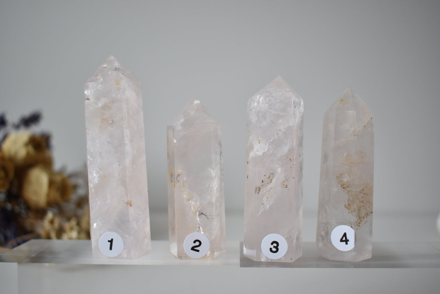 Dendritic Rose Quartz Small Point