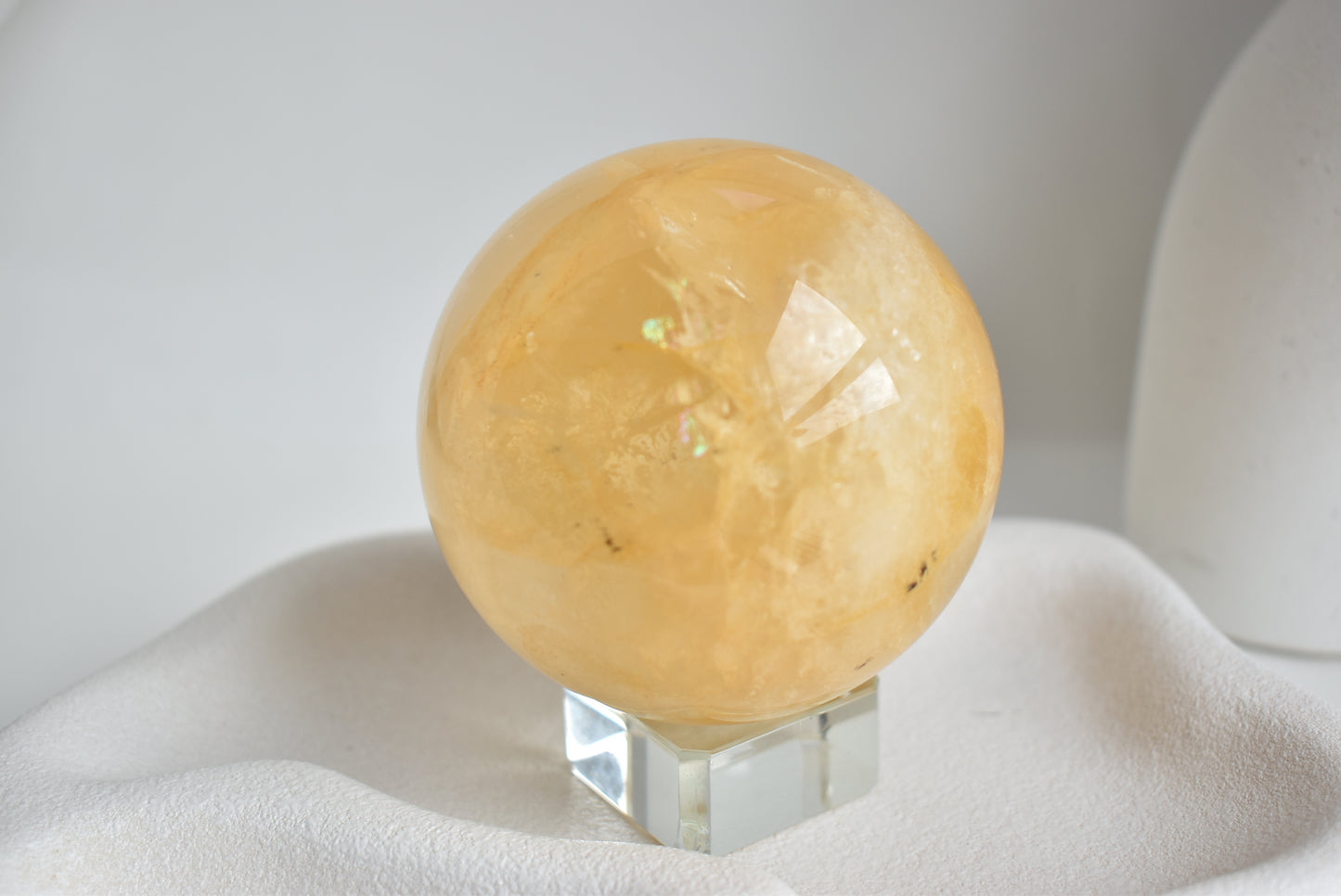 Large Golden Healer Hematoid Quartz Sphere 77mm