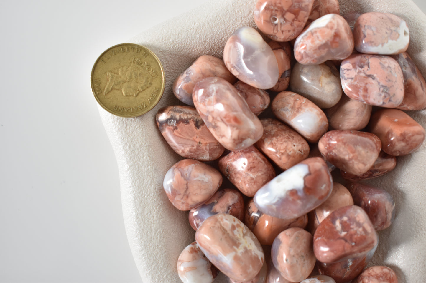 Cotton Candy Pink Agate Tumbles