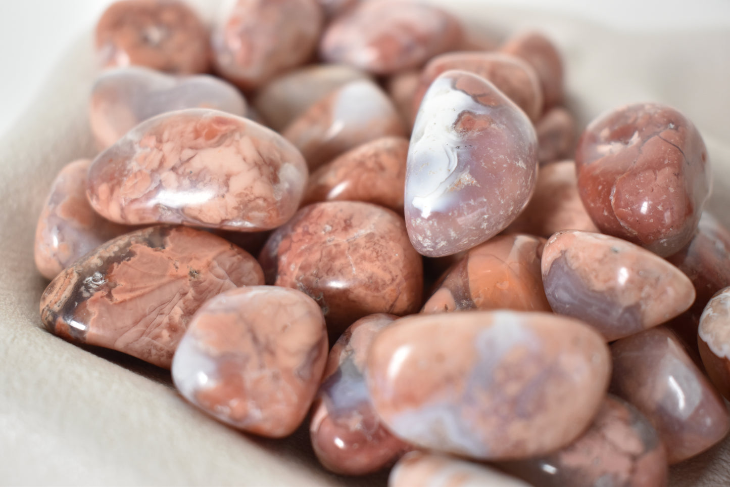 Cotton Candy Pink Agate Tumbles