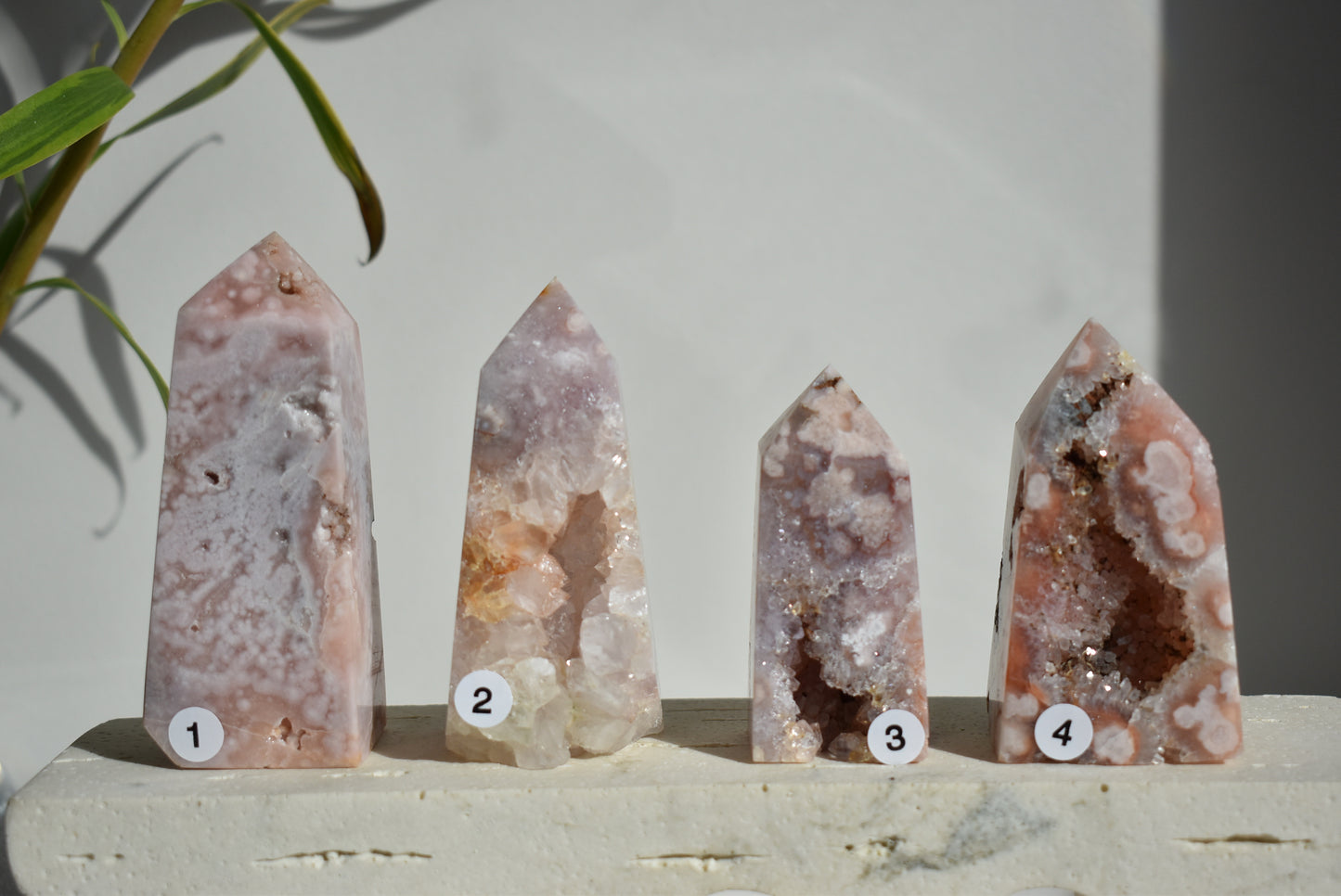 Pink Amethyst Flower Agate Point