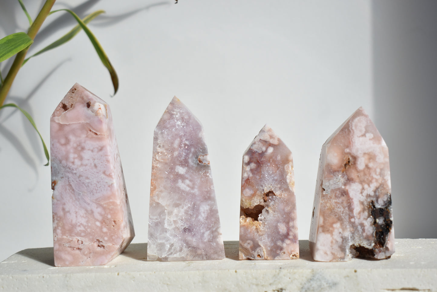 Pink Amethyst Flower Agate Point