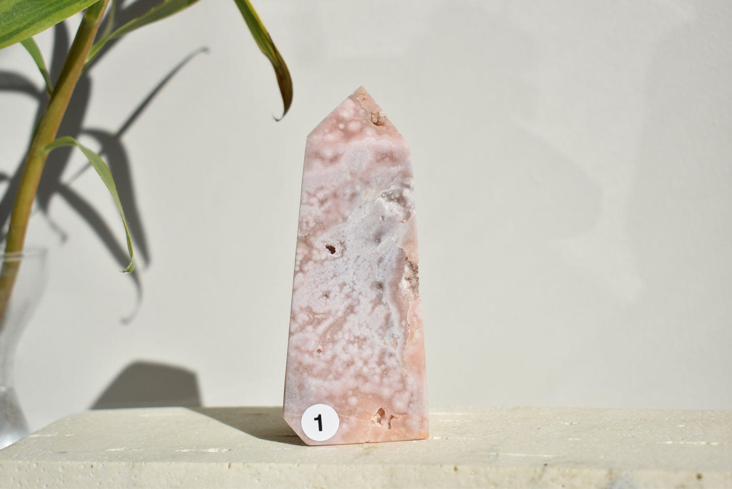 Pink Amethyst Flower Agate Point
