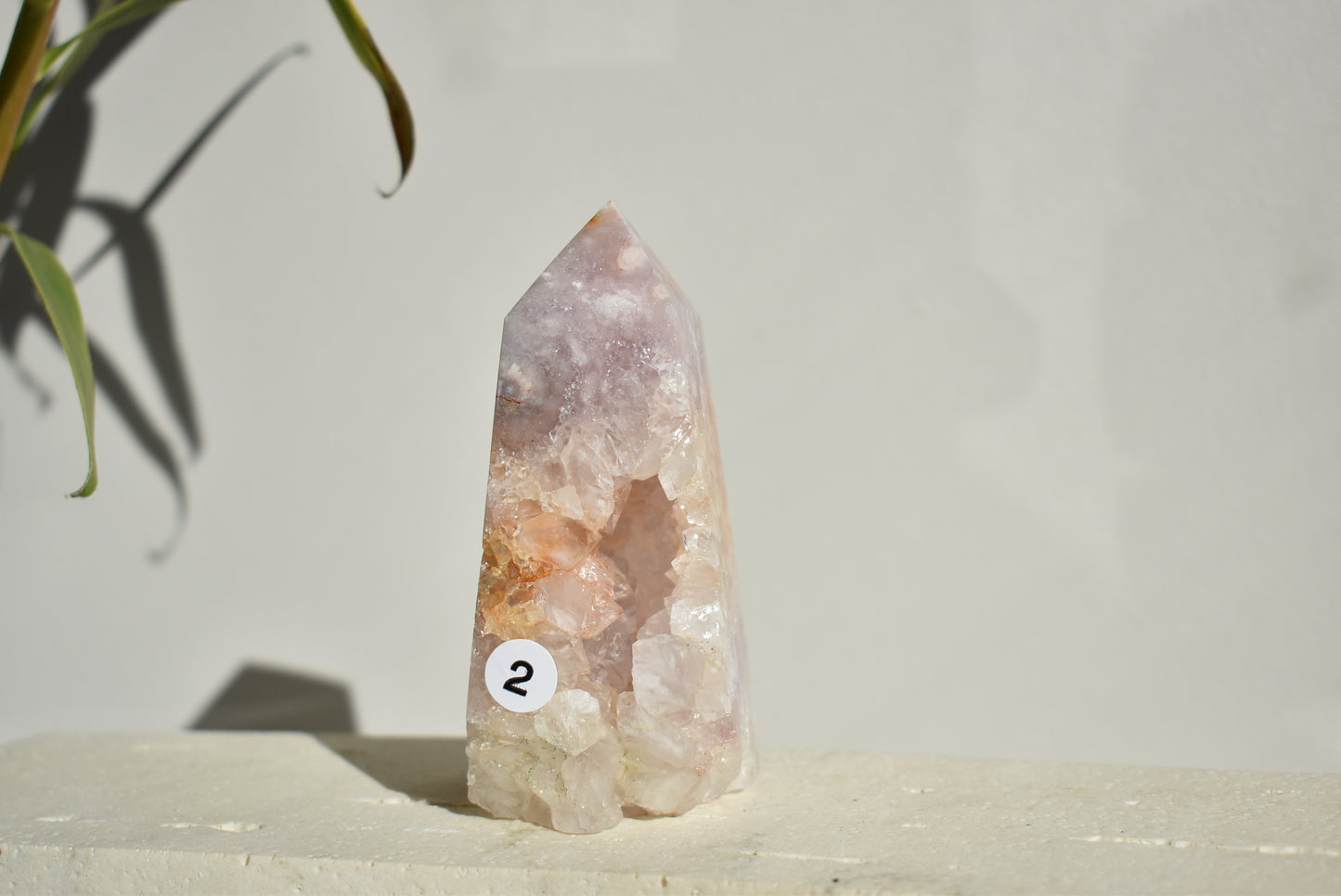 Pink Amethyst Flower Agate Point