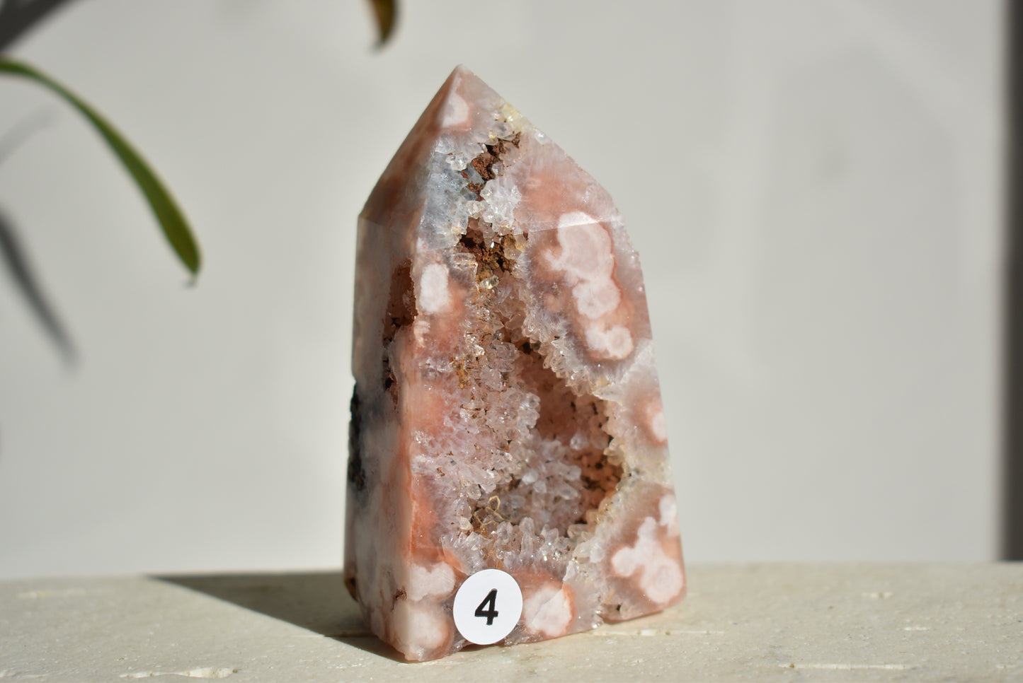 Pink Amethyst Flower Agate Point