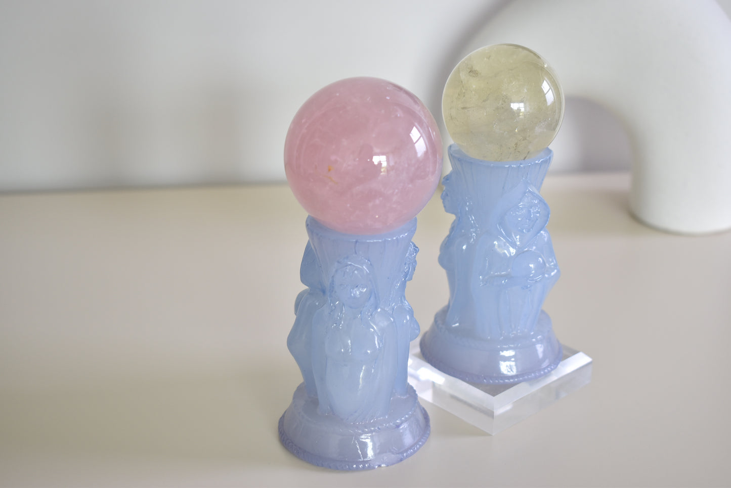 Resin Witch Crystal Sphere Holder