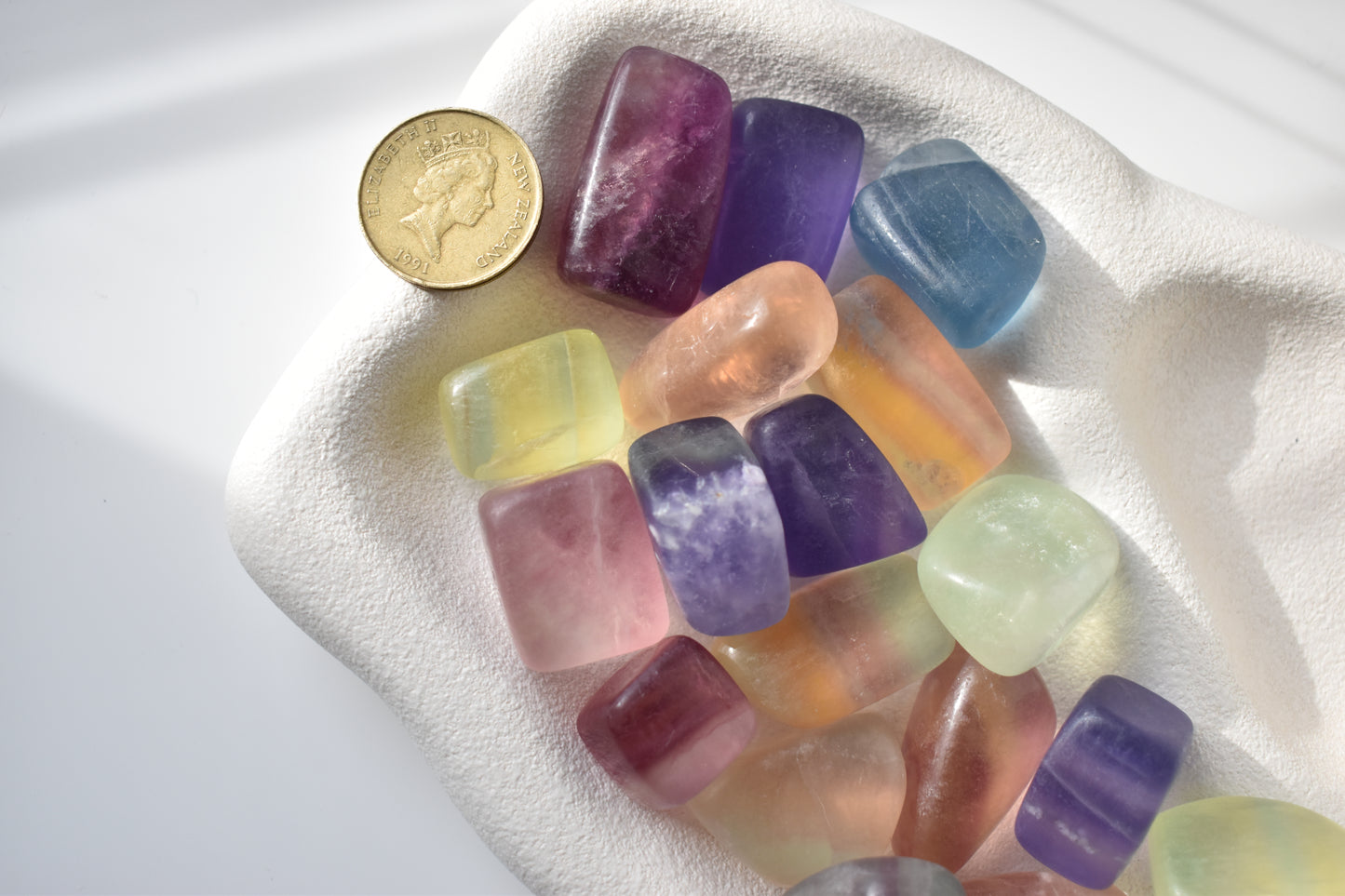 Candy Fluorite Square Tumble