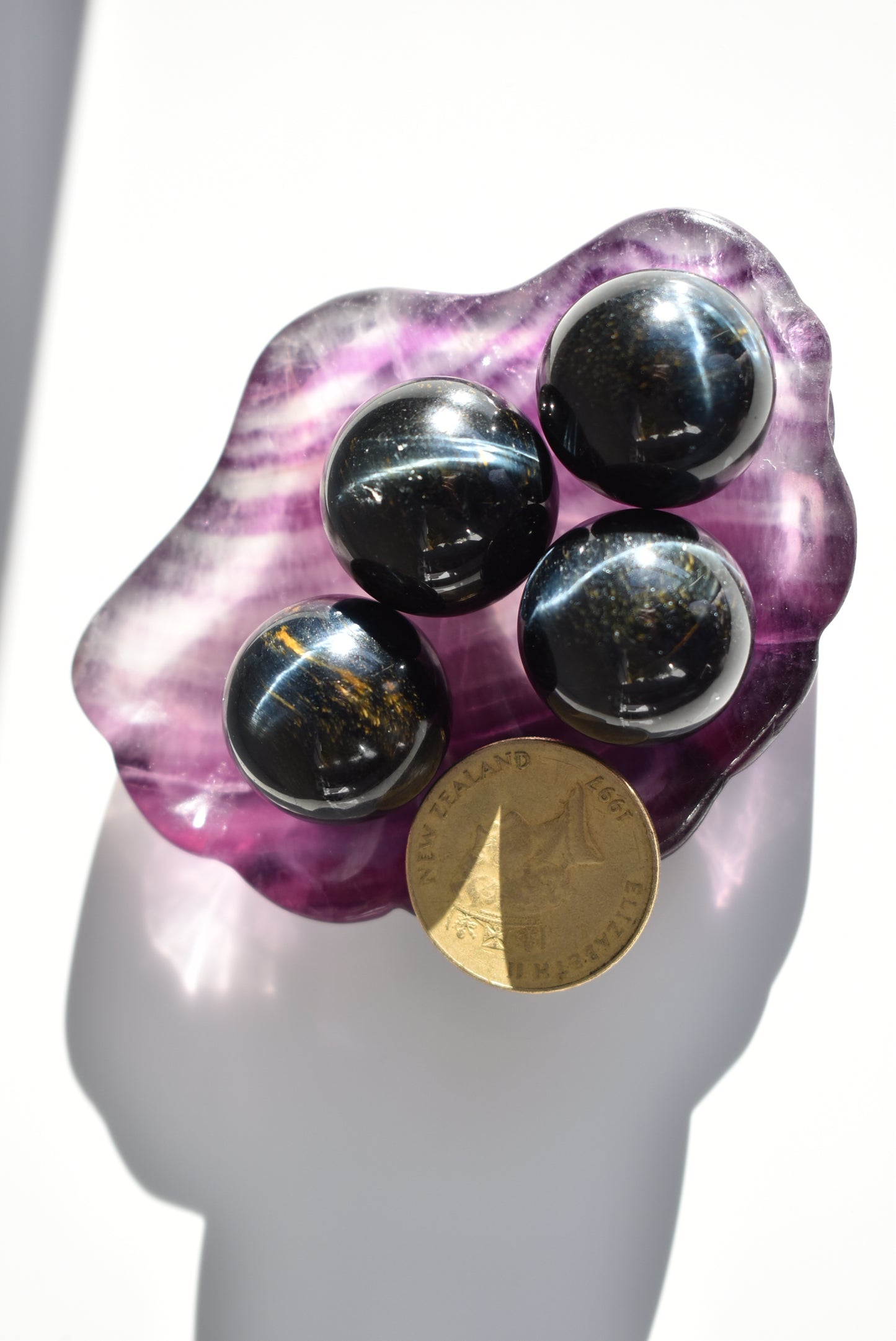 Blue Tigers Eye Baby Spheres