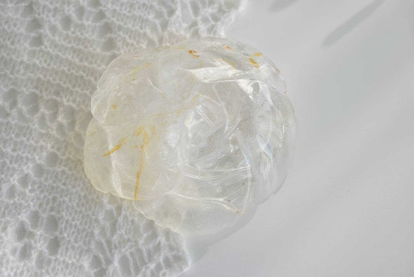 Clear Quartz Flower on Stand
