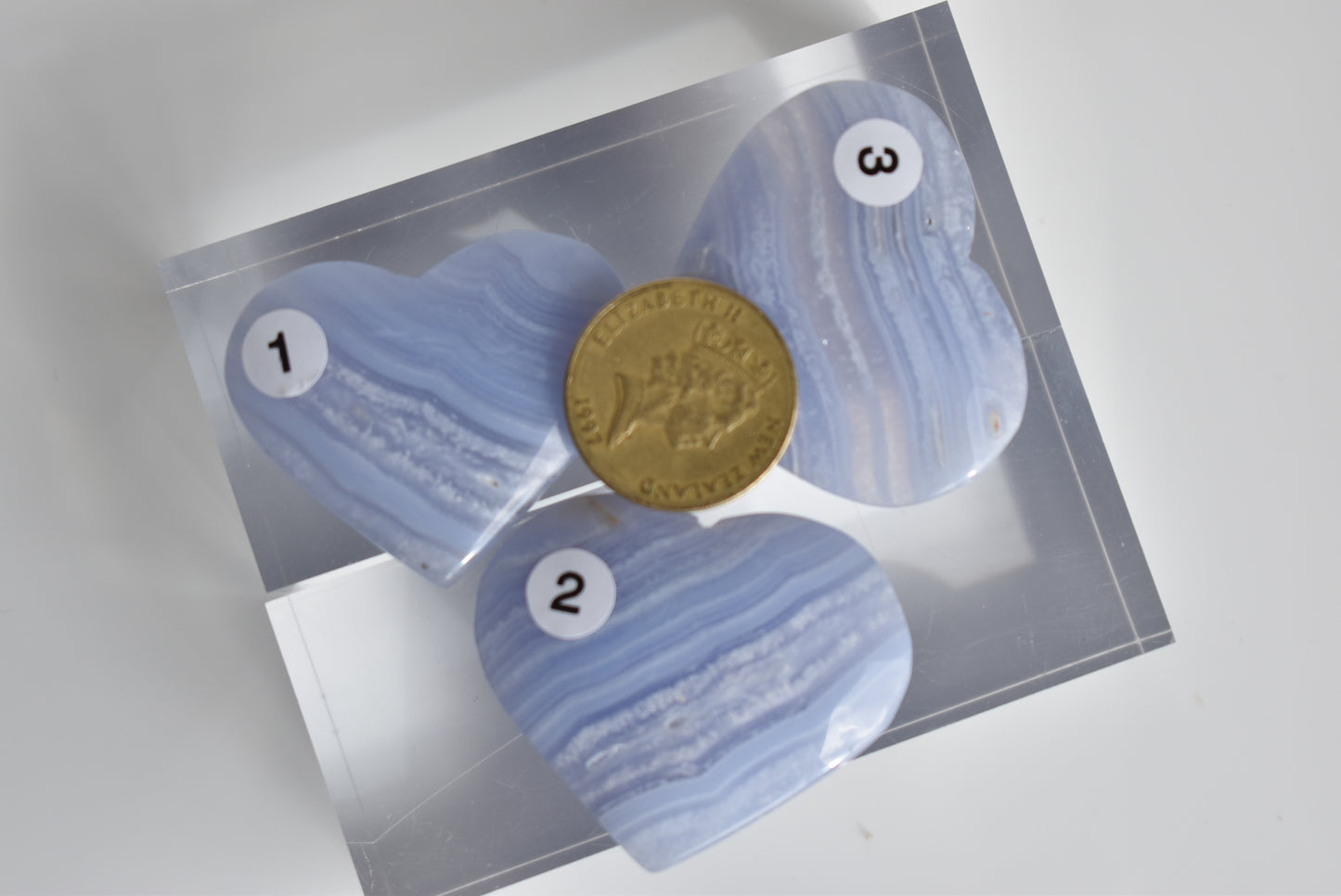 Blue Lace Agate Heart #3