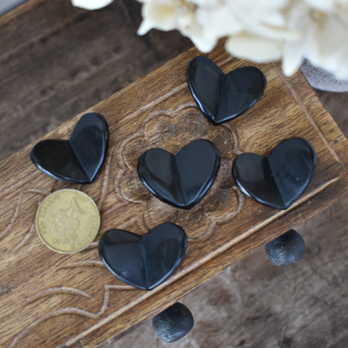 Black Obsidian small Heart