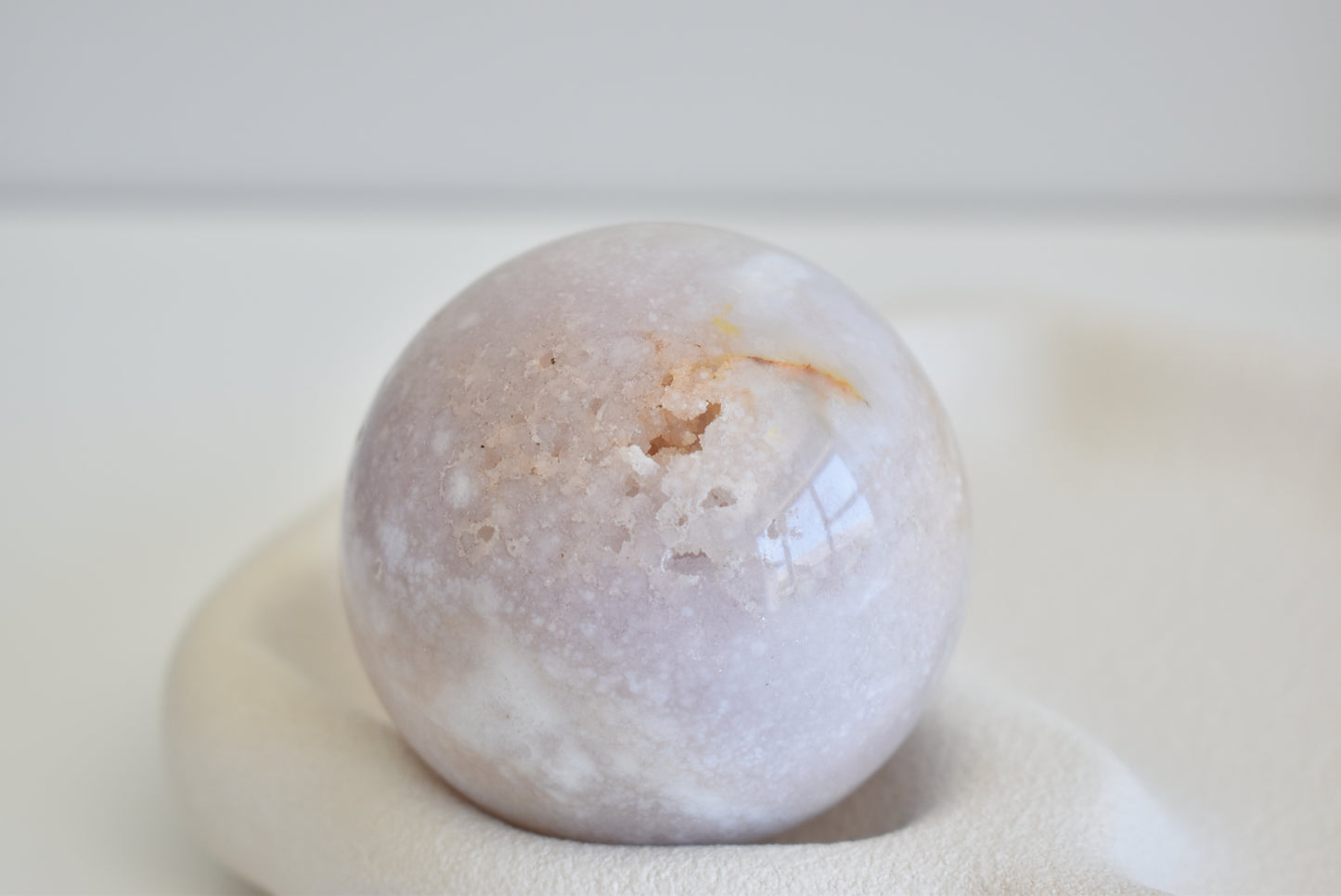 Flower Agate Sphere Druzy 62mm