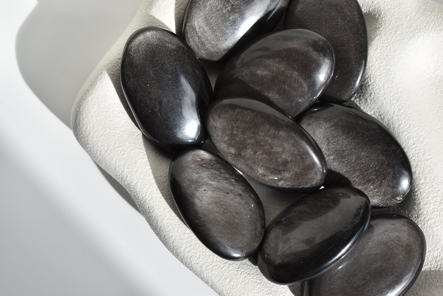 Silver Obsidian Palmstone