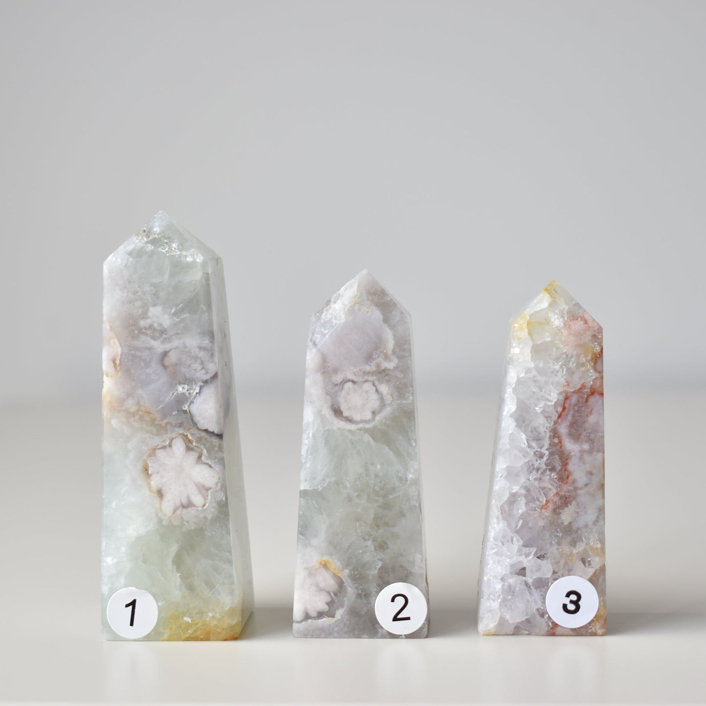 Natural Green Druzy Flower Agate Point