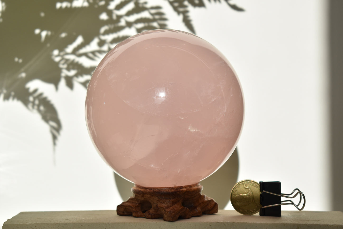 Extra Large Star Rose Quartz Sphere (video)