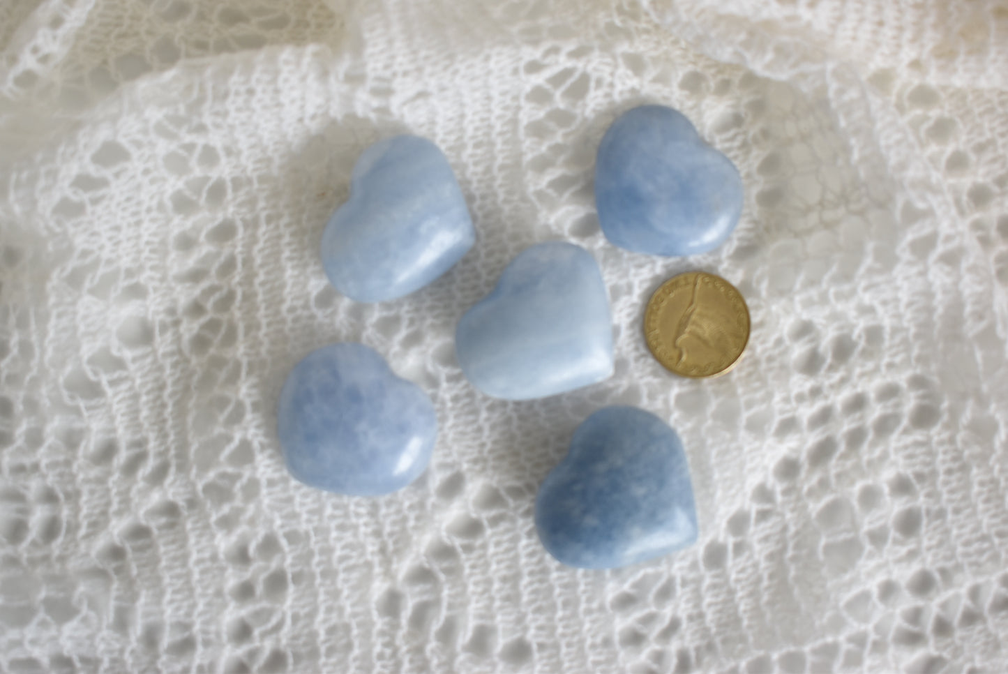 Blue Calcite Heart