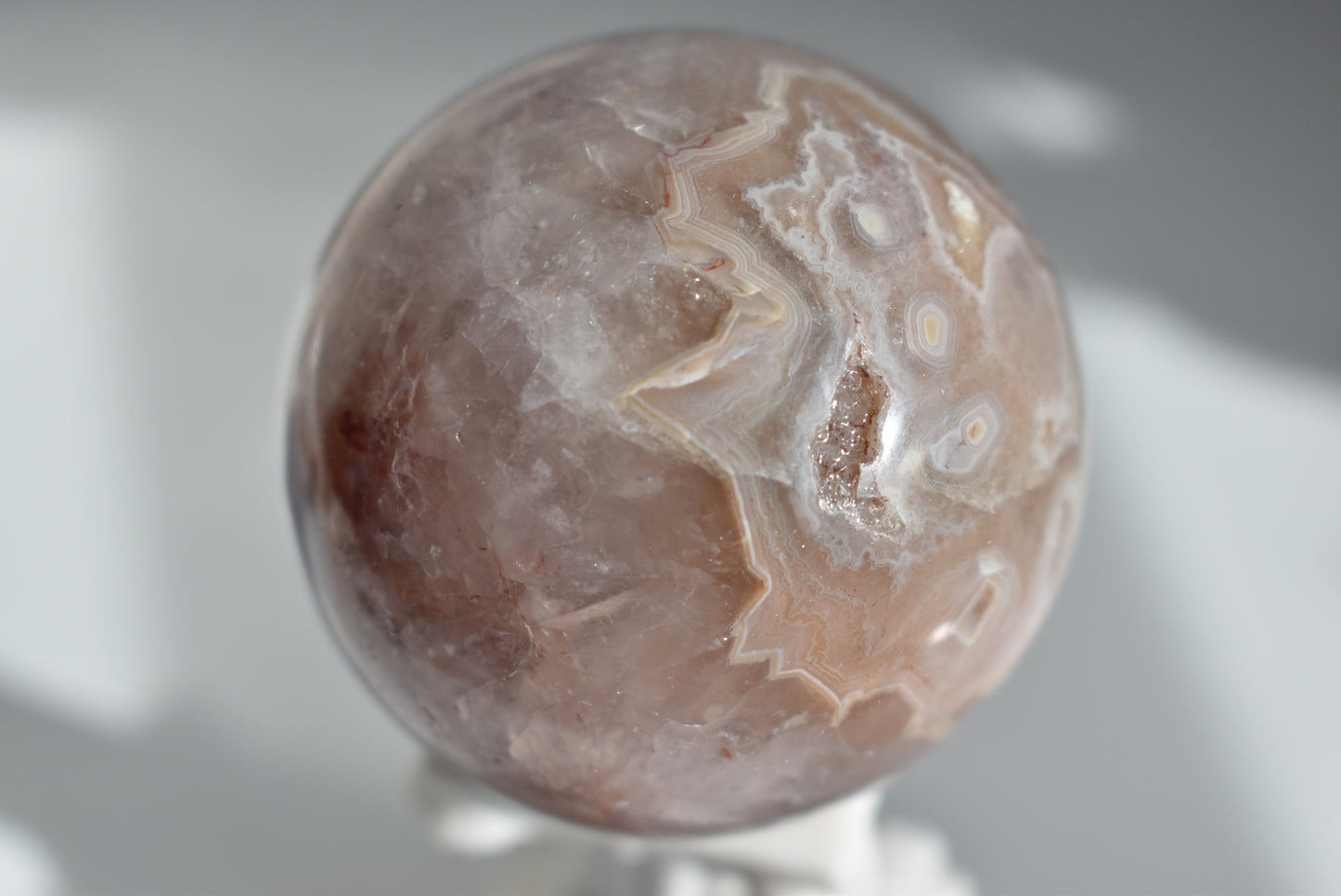 Mexican amethyst crazy lace agate Sphere