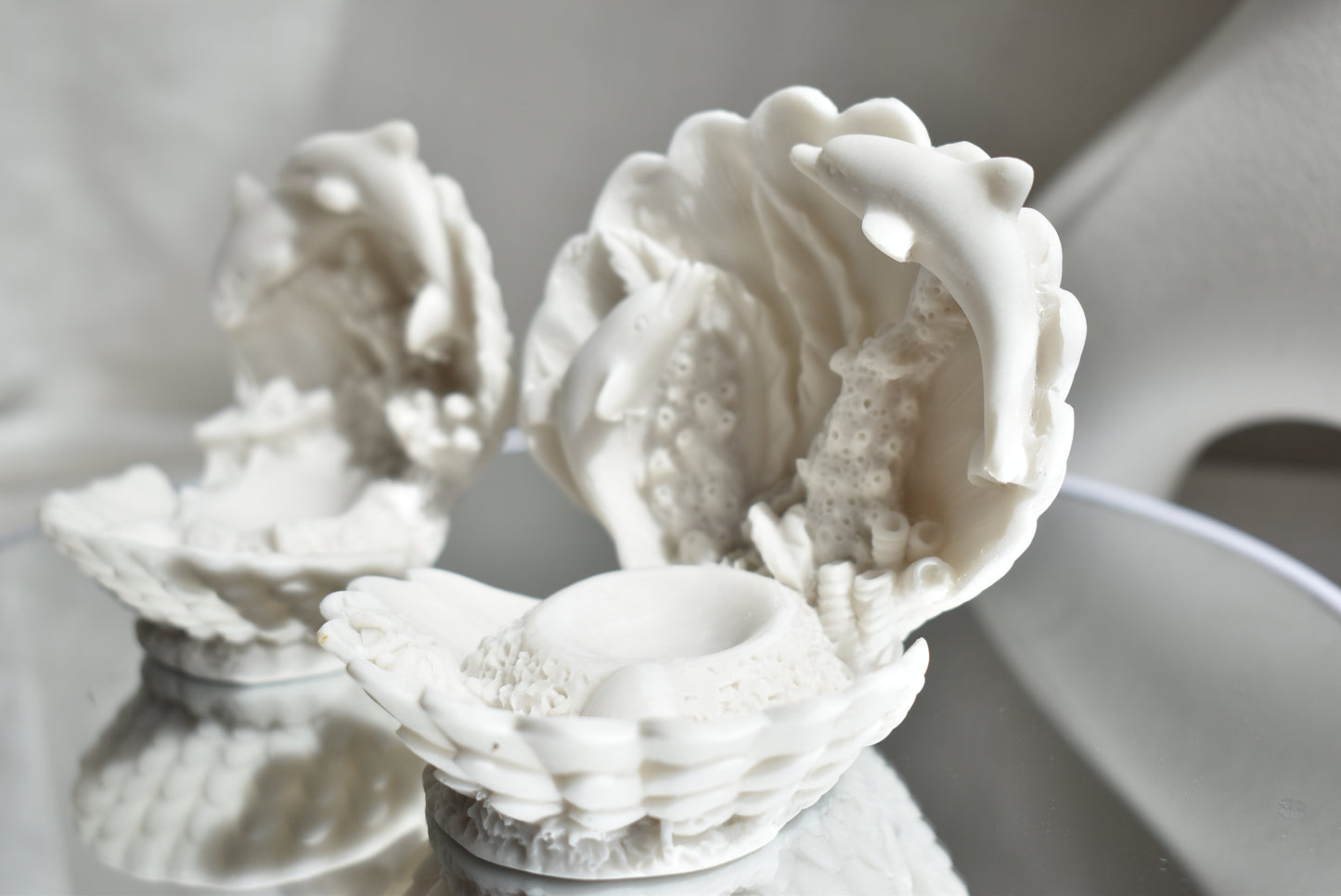 Resin Sea Shell Crystal Sphere Holder