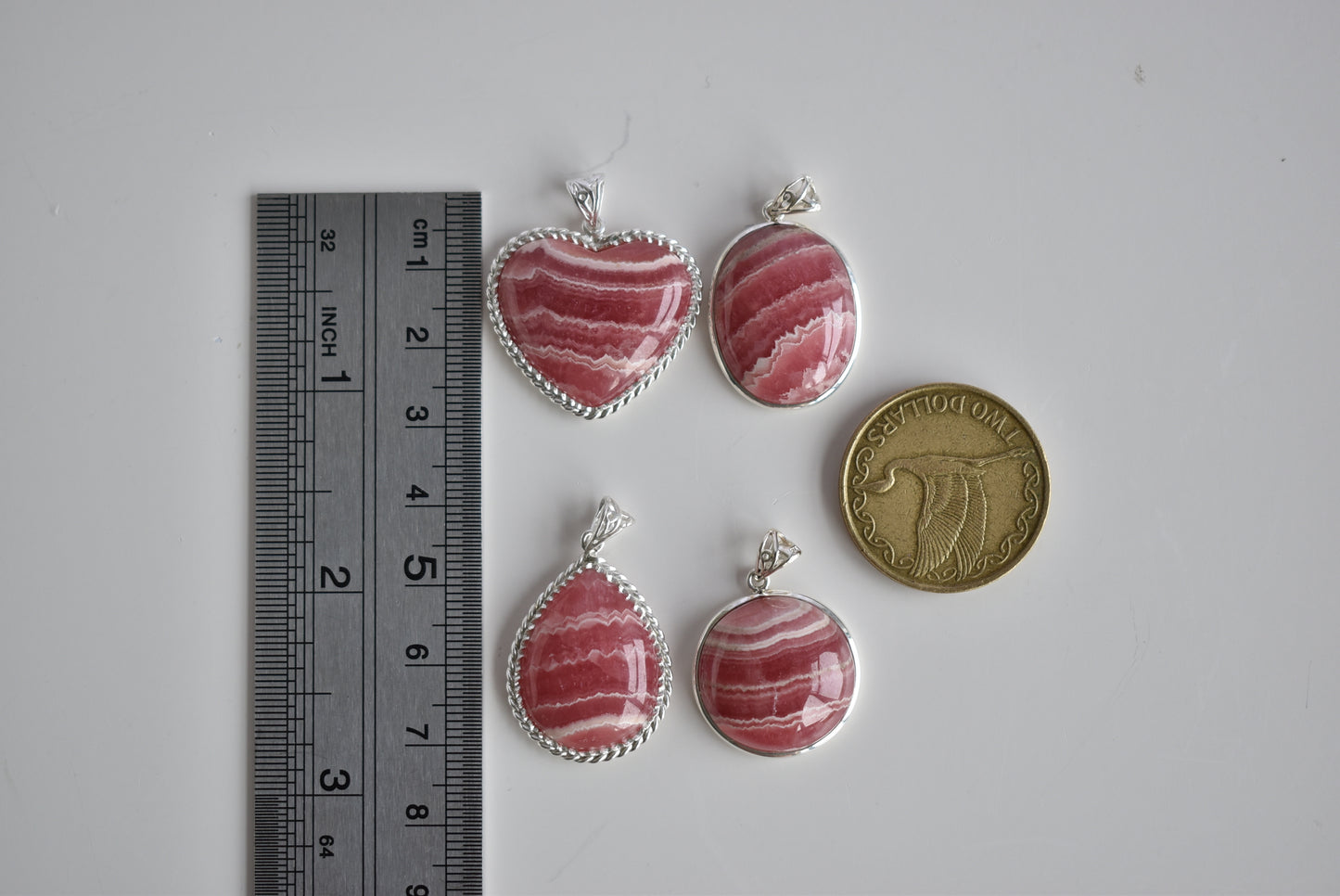 HG Rhodochrosite Sterling Sliver Pendant (Video)