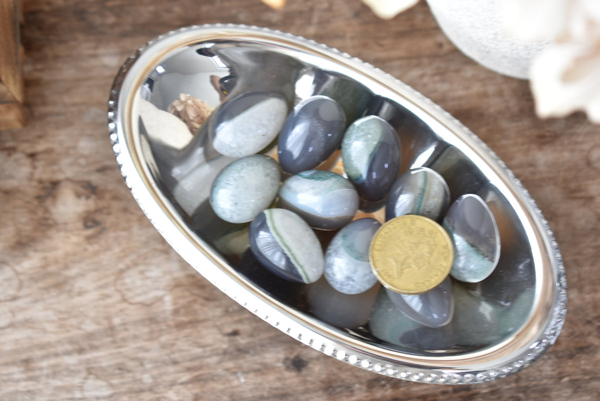 Green Druzy Agate Egg