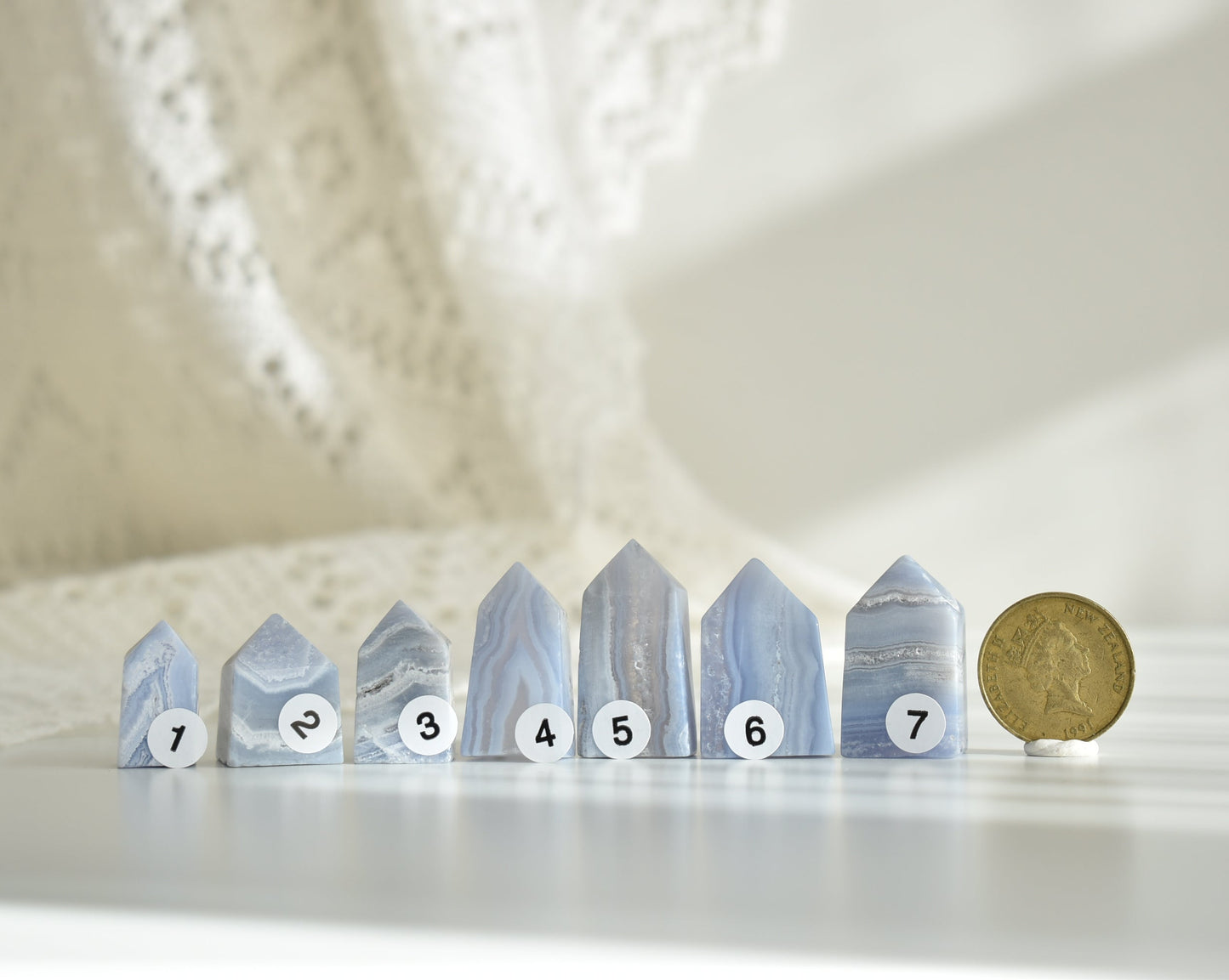 Baby Blue Lace Agate Point
