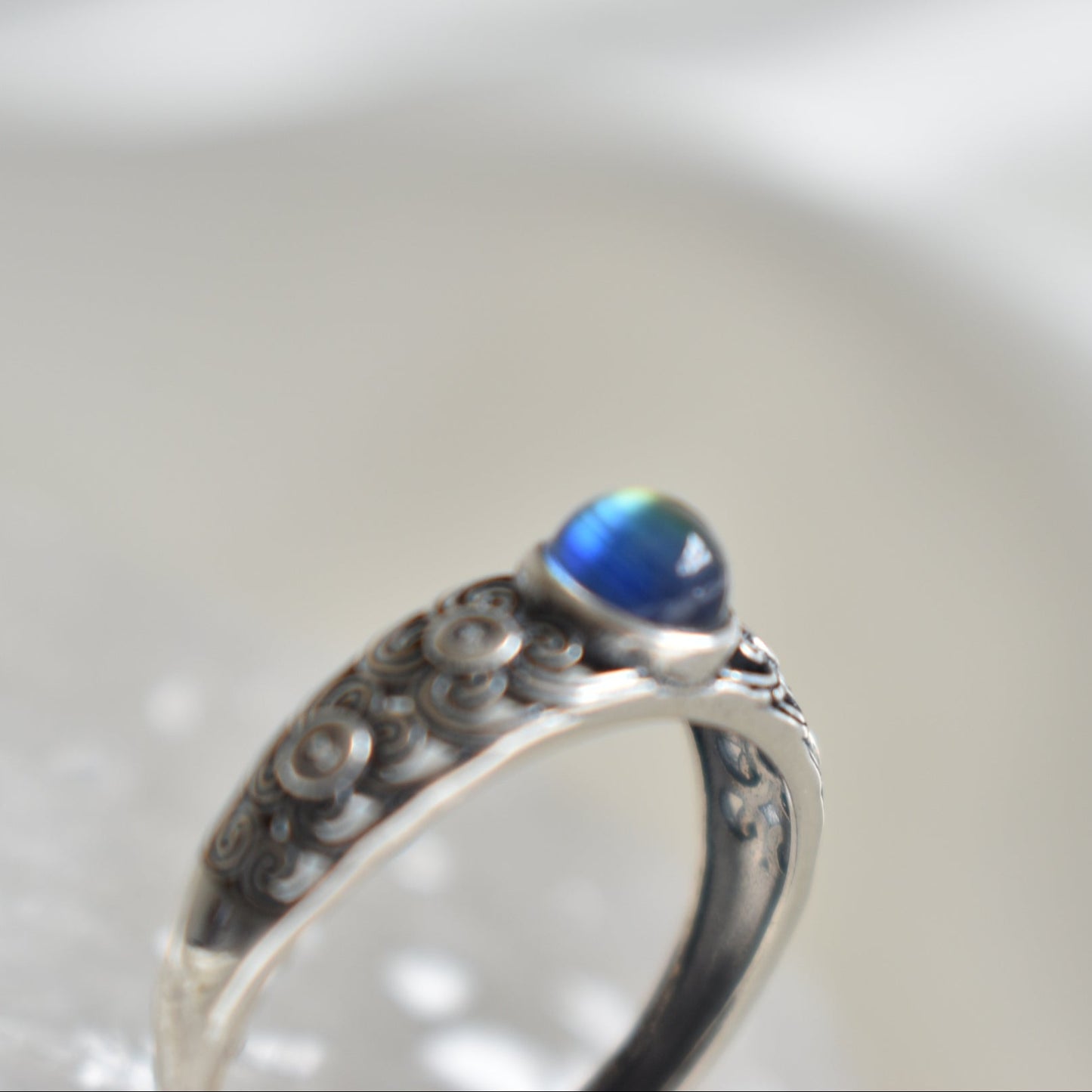 Moonstone Sterling Sliver Ring Adjustable