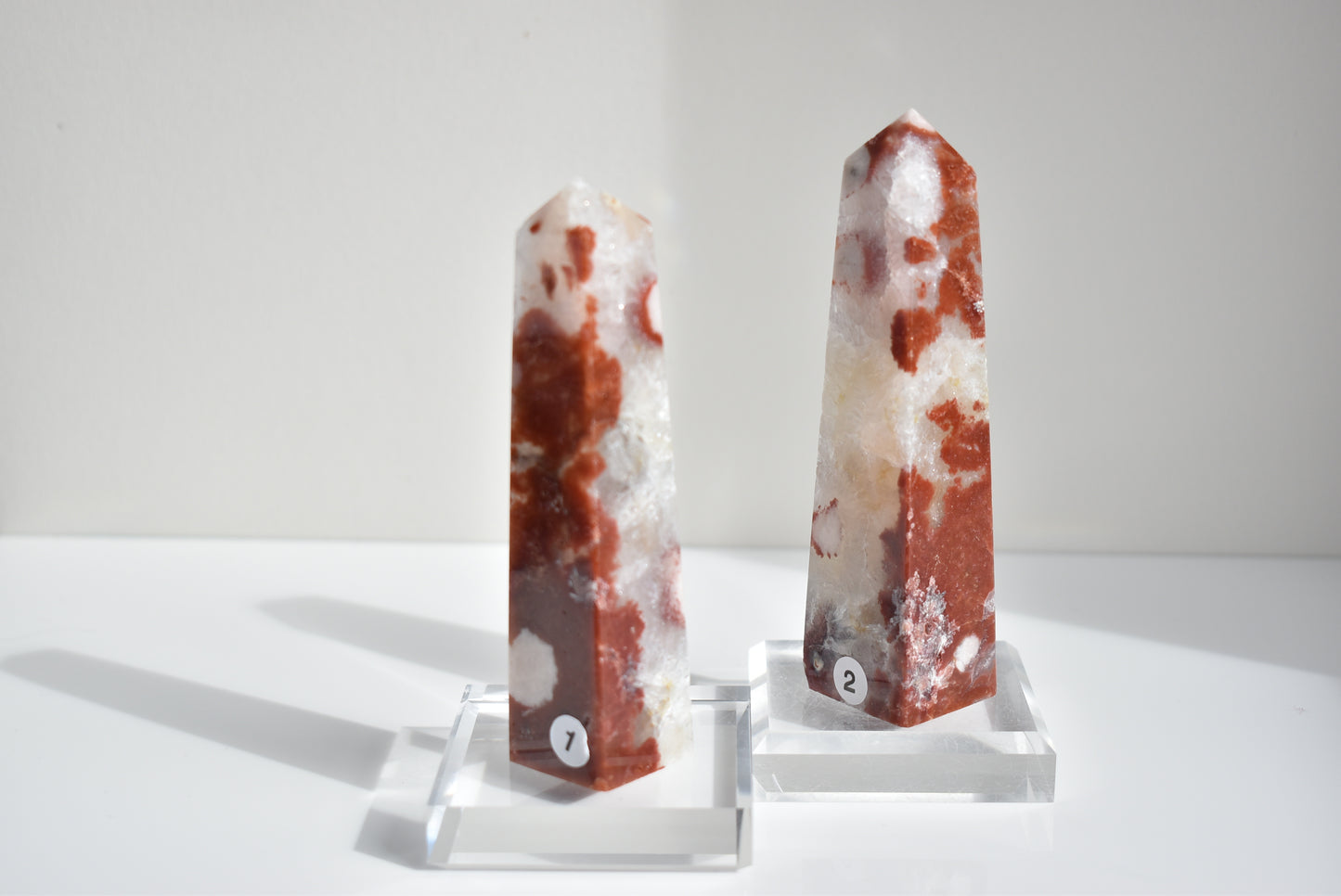 Red Flower Agate with Druzy Clear Quartz #1
