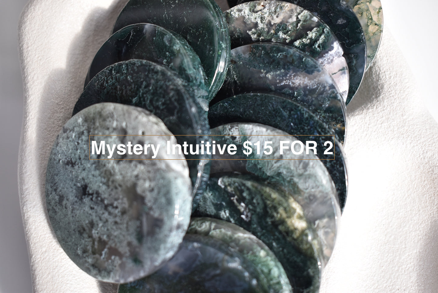 Round Moss Agate Plate