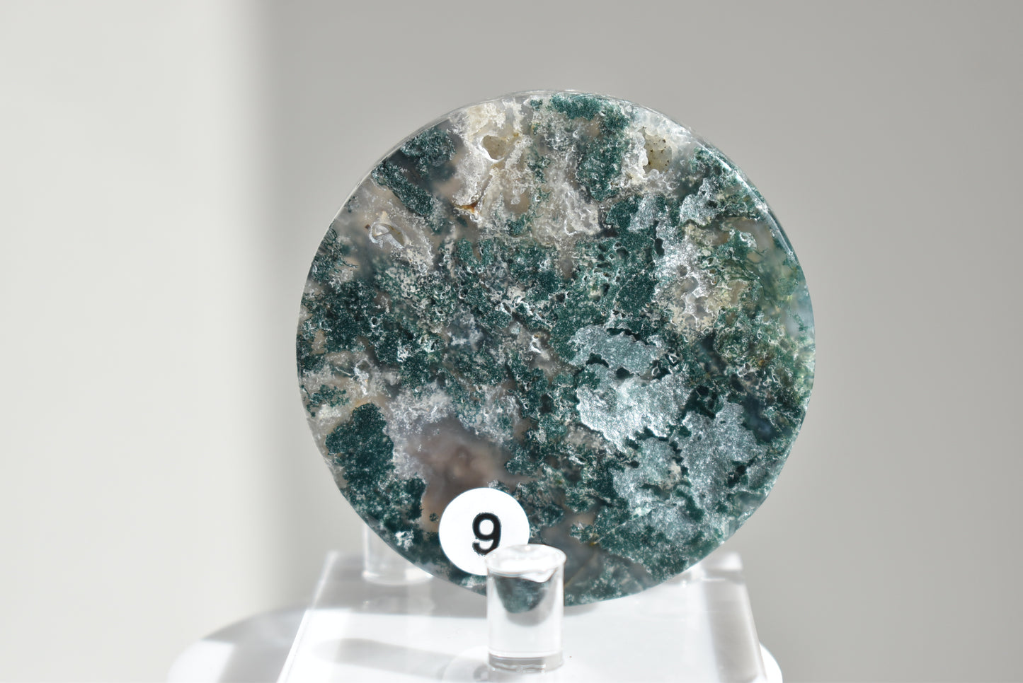 Round Moss Agate Plate