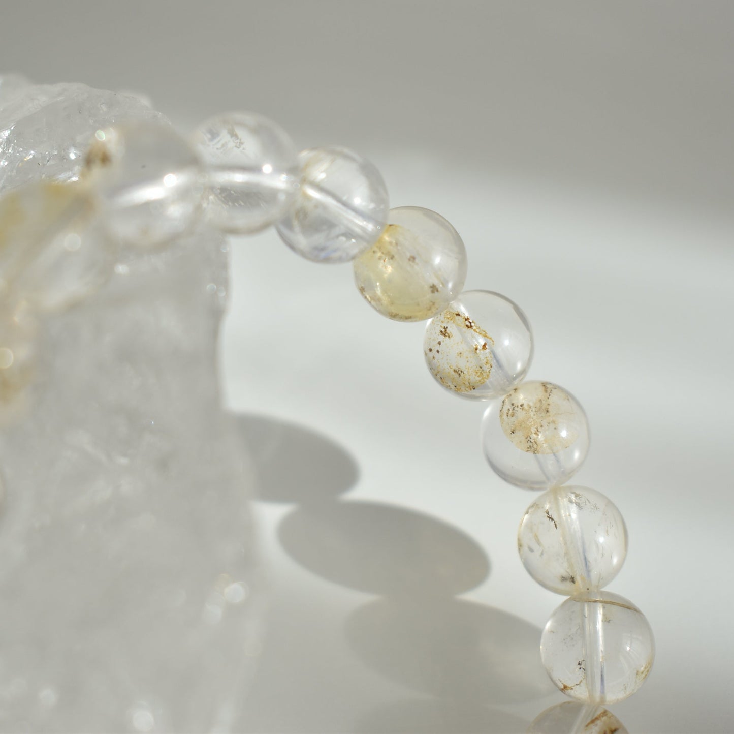Dendritic Clear Quartz Bracelet 9mm